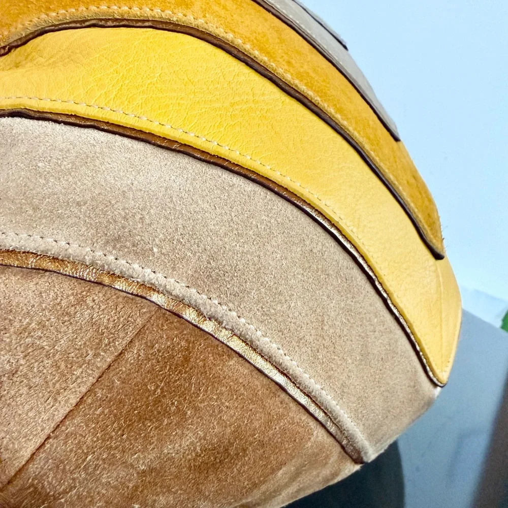 Vintage Coach Suede and Leather Chevron Hobo bag - Picture 8 of 10